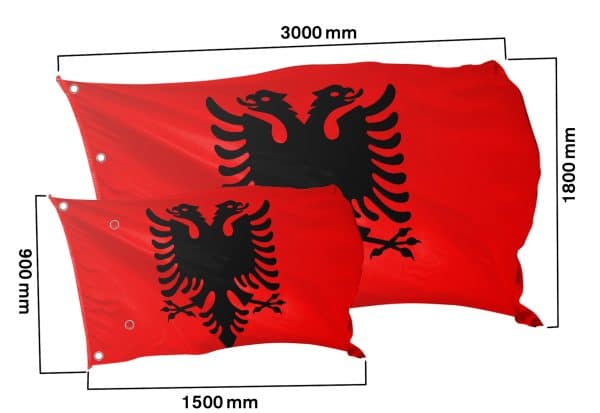 Banner Nationalfarben Albanien - Klassisch