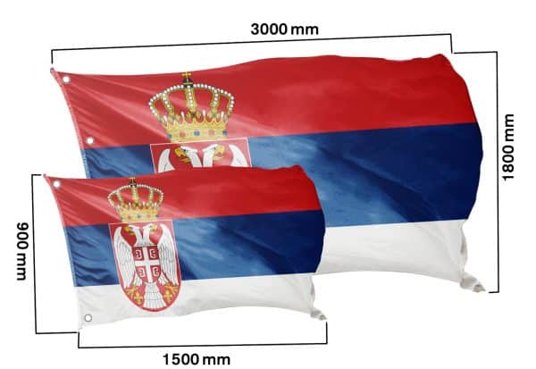 Länderflagge Serbien - Klassisch